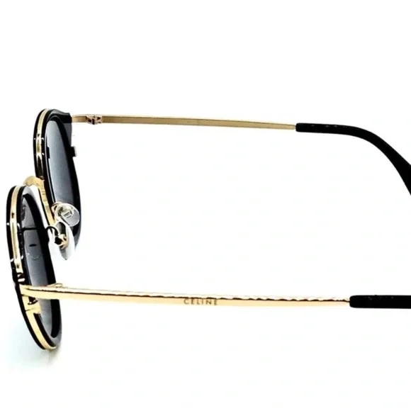 Celine Vintage Black/Gold Sunglasses Celine Sunglasses Black and Gold Sunglasses - E-SEVEN STORE main image 3